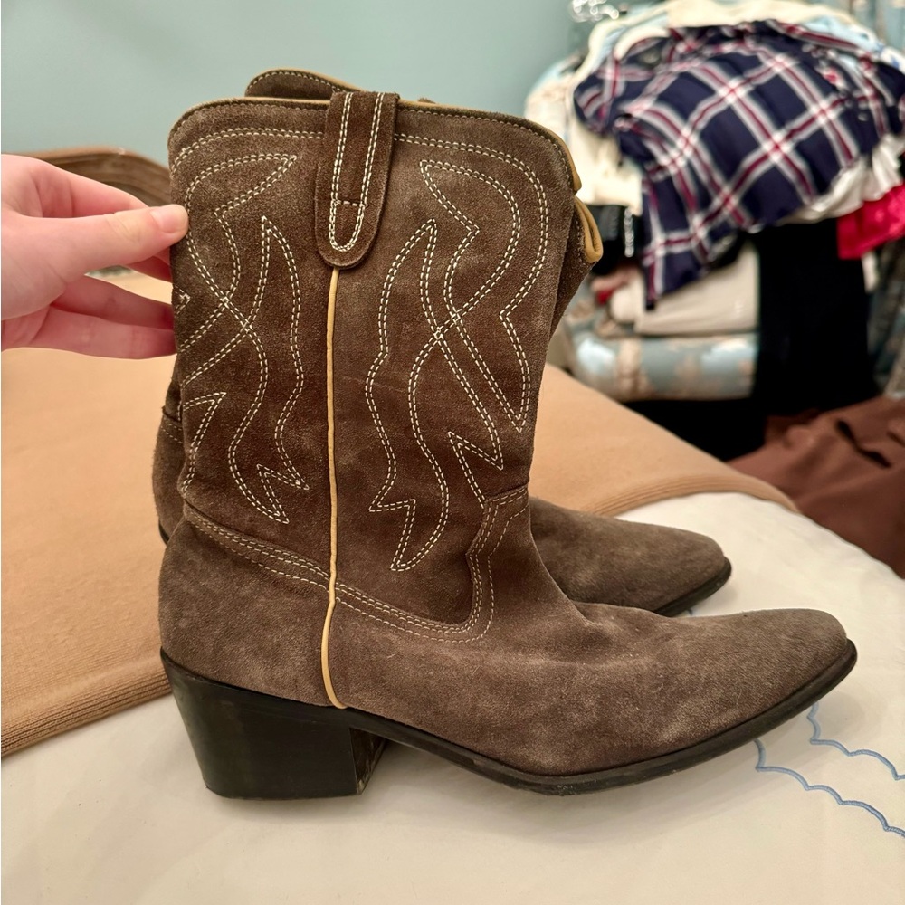 Brown Western-Style Women's Boots